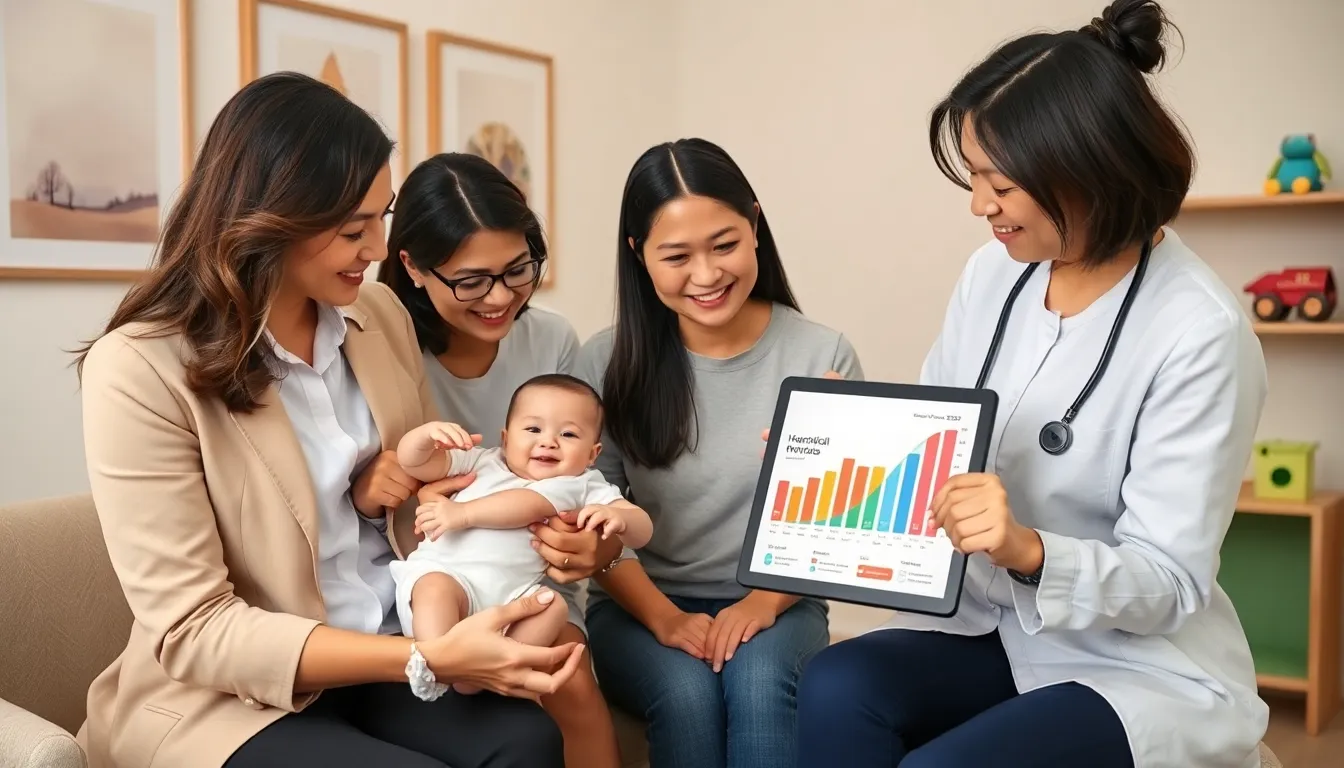 parents and professionals discussing special needs in a cozy consultation room.